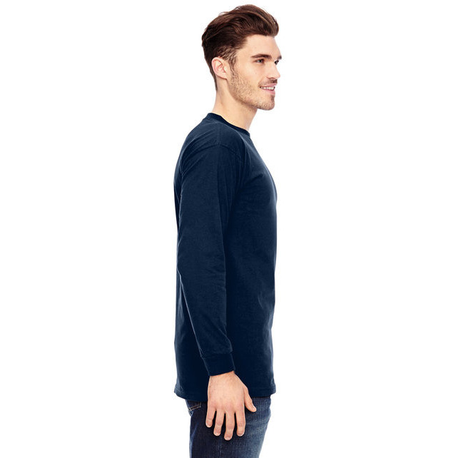 Adult 61 oz 100% cotton Long Sleeve T-Shirt - ASH - S(D0102H7D3HP)