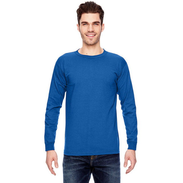 Adult 61 oz 100% cotton Long Sleeve T-Shirt - ASH - S(D0102H7D3AX)