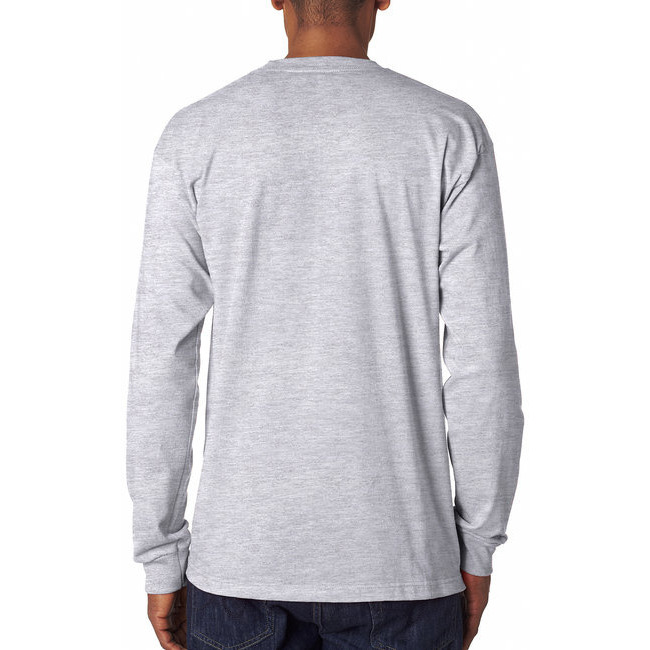 Adult 61 oz 100% cotton Long Sleeve T-Shirt - ASH - S(D0102H7D352)