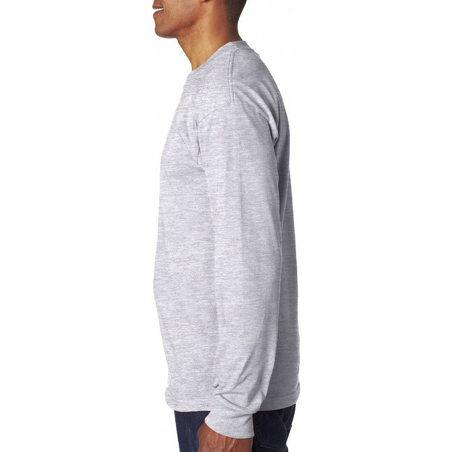 Adult 61 oz 100% cotton Long Sleeve T-Shirt - ASH - S(D0102H7D352)