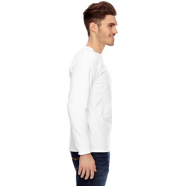 Adult 61 oz 100% cotton Long Sleeve T-Shirt - ASH - S(D0102H7D3SJ)