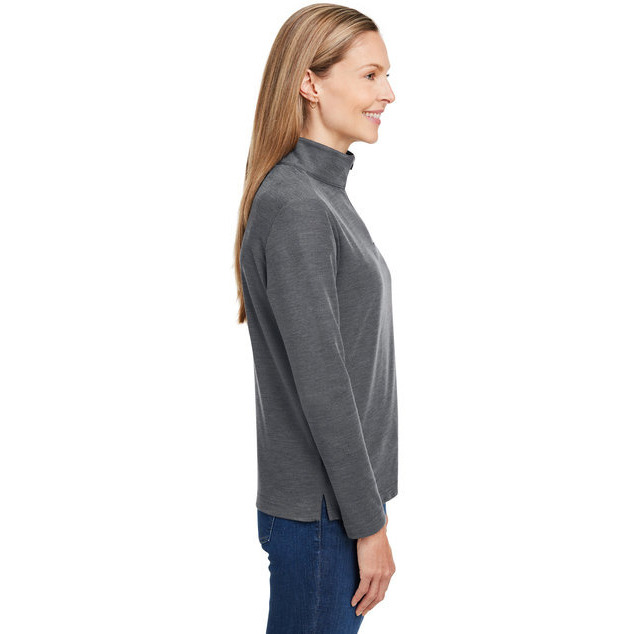 Ladies Fusion chromaSoftPique Quarter-Zip - BLAcK - XS(D0102H7Zc48)