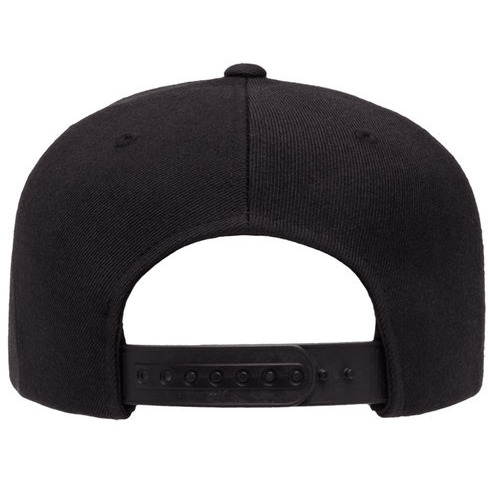 Adult 5-Panel Structured Flat Visor classic Snapback cap - BLAcK - OS(D0102H7N5H2)