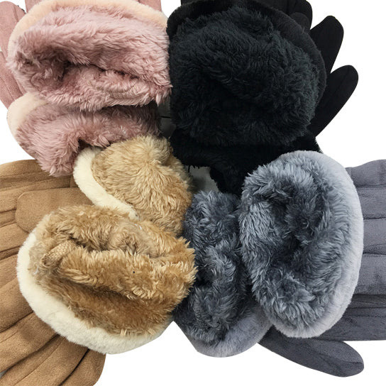 chic Vibe Suede Smart Touch gloves(D0102HE68K7)