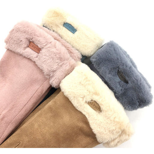 chic Vibe Suede Smart Touch gloves(D0102HE68K7)