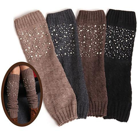 Miss Pearly Legs Leg Warmers With Pearls And crystals(D0102HPI63W)