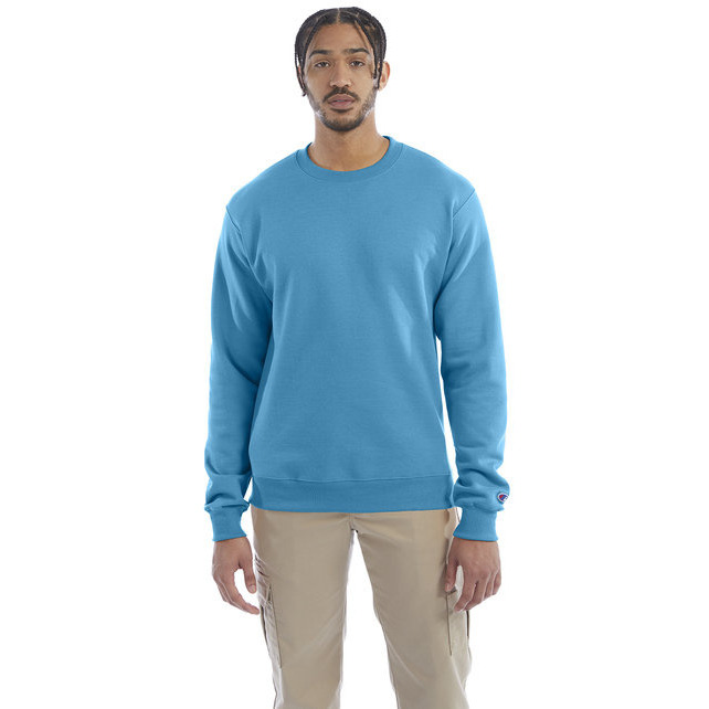 Adult Powerblend crewneck Sweatshirt - ROYAL BLUE HTHR - S(D0102H7DIB2)