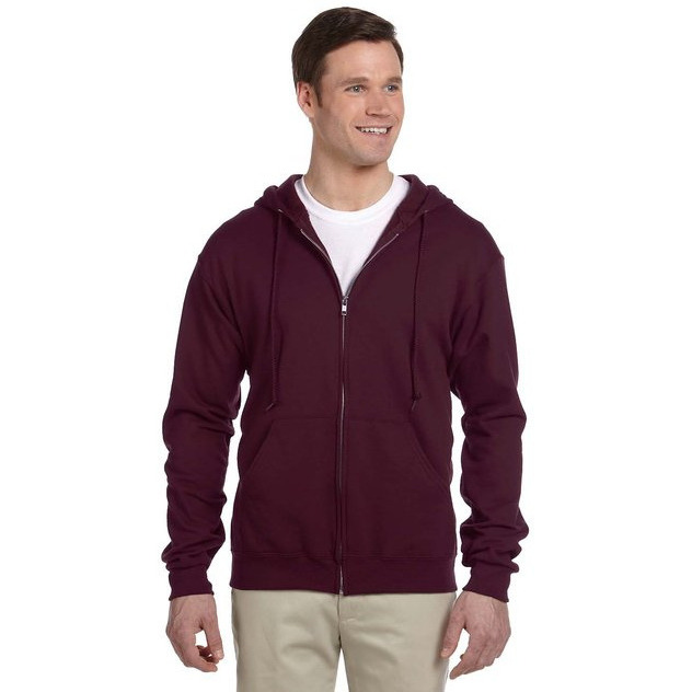 Adult 8 oz NuBlend Fleece Full-Zip Hooded Sweatshirt - ASH - 3XL(D0102HI3DIW)