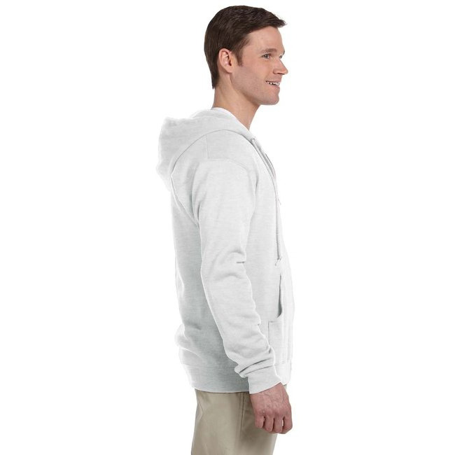 Adult 8 oz NuBlend Fleece Full-Zip Hooded Sweatshirt - ASH - 3XL(D0102HI3DV7)