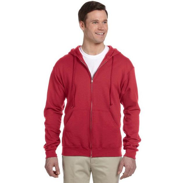 Adult 8 oz NuBlend Fleece Full-Zip Hooded Sweatshirt - ASH - 3XL(D0102HI3D0Y)