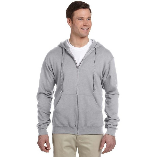 Adult 8 oz NuBlend Fleece Full-Zip Hooded Sweatshirt - ASH - 3XL(D0102HI3DgA)