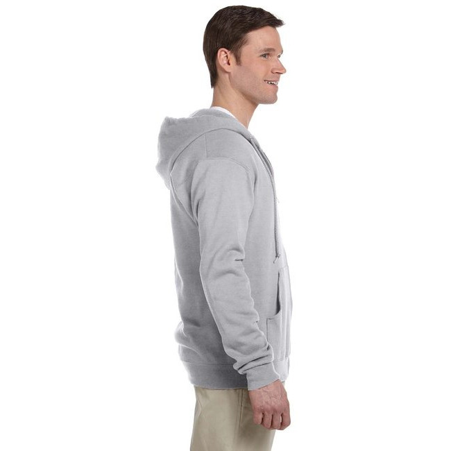 Adult 8 oz NuBlend Fleece Full-Zip Hooded Sweatshirt - ASH - 3XL(D0102HI3DgA)