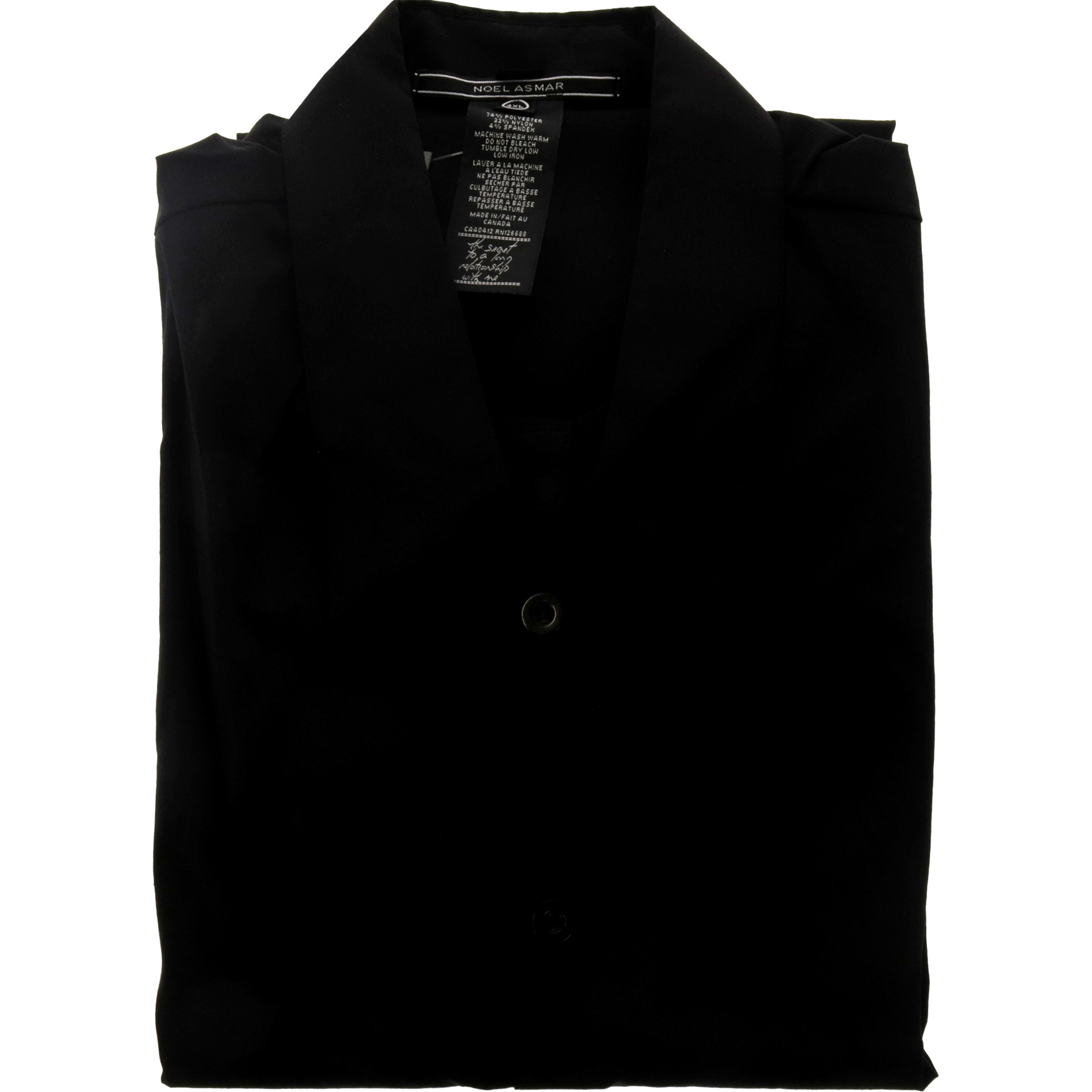 Signature Tunics Shirt Collar - Black by Noel Asmar for Unisex - 1 Pc Tunic (4XL)