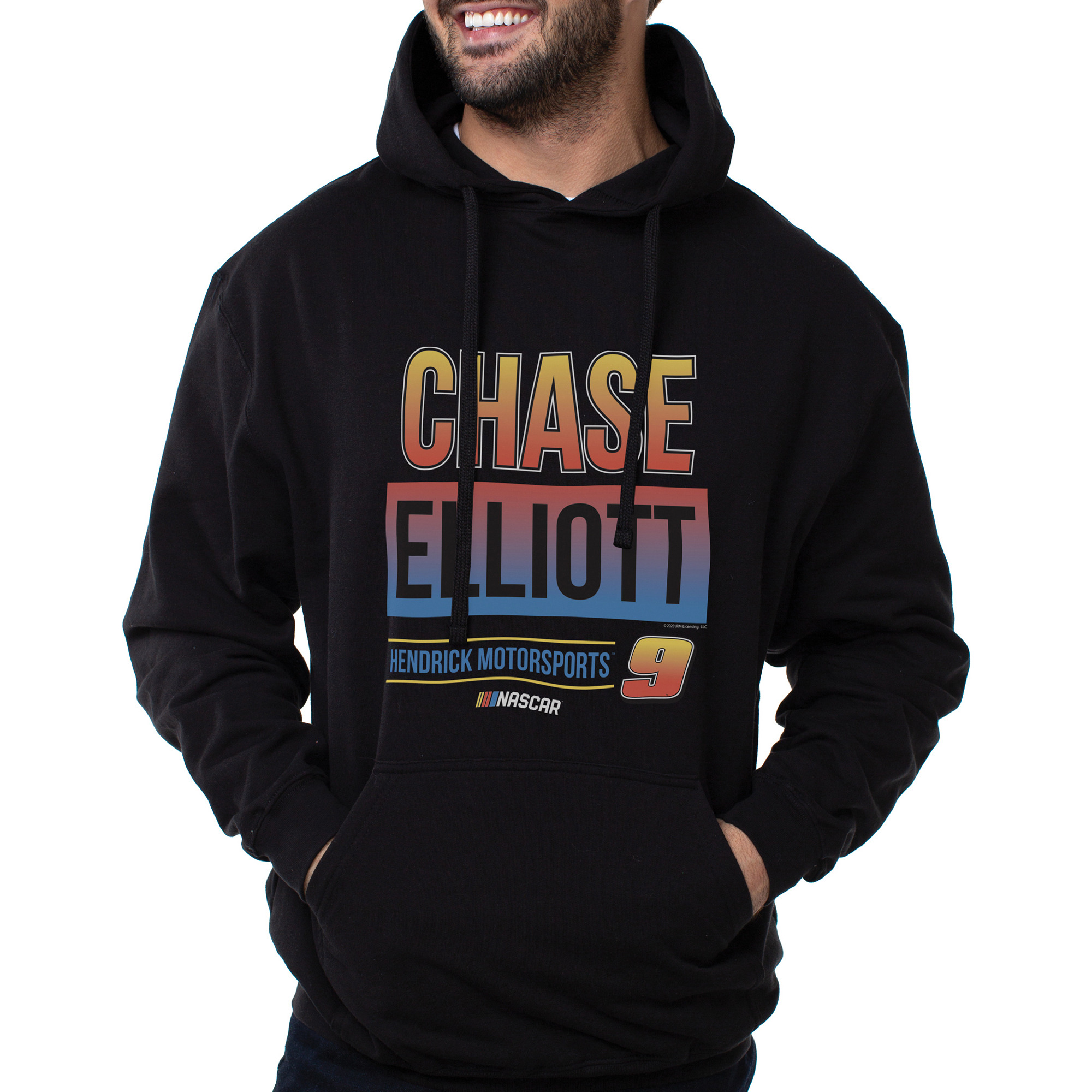 NASCAR Hooded Sweatshirt - Chase Elliot - 3 Black by DelSol for Men - 1 Pc T-Shirt (L)