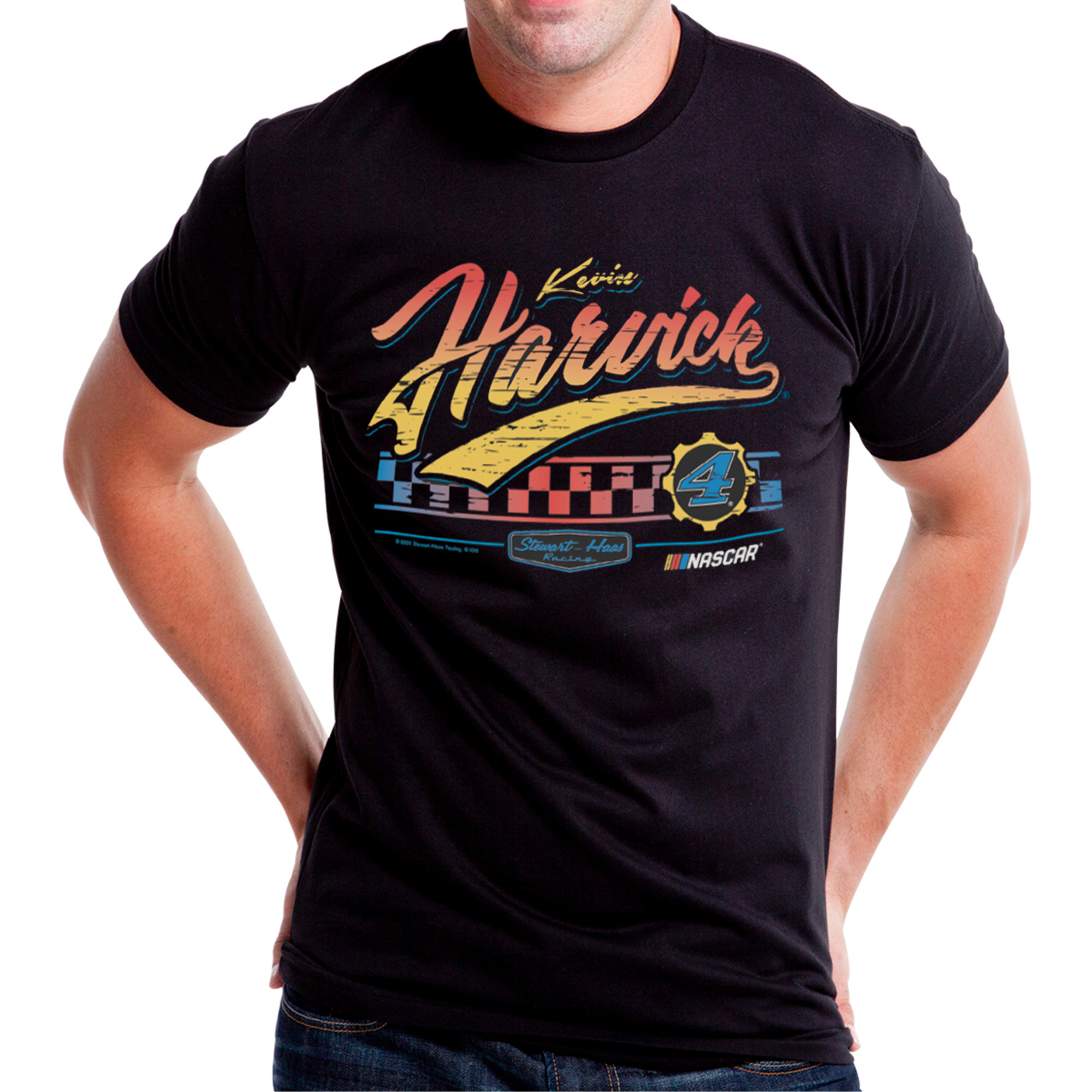 NASCAR Mens Classic Crew Tee - Kevin Harvick - 3 Black by DelSol for Men - 1 Pc T-Shirt (L)