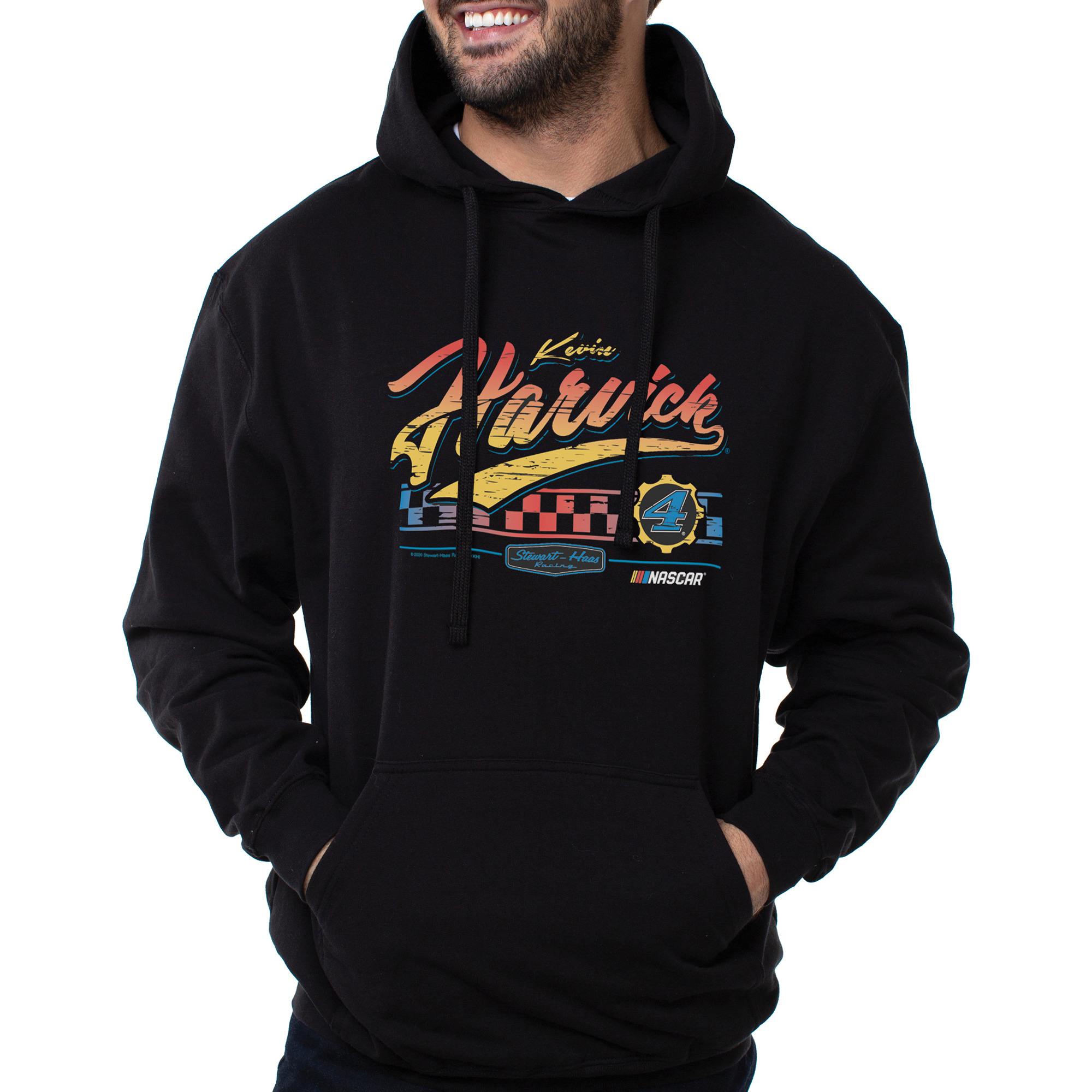 NASCAR Hooded Sweatshirt - Kevin Harvick - 3 Black by DelSol for Men - 1 Pc T-Shirt (XL)