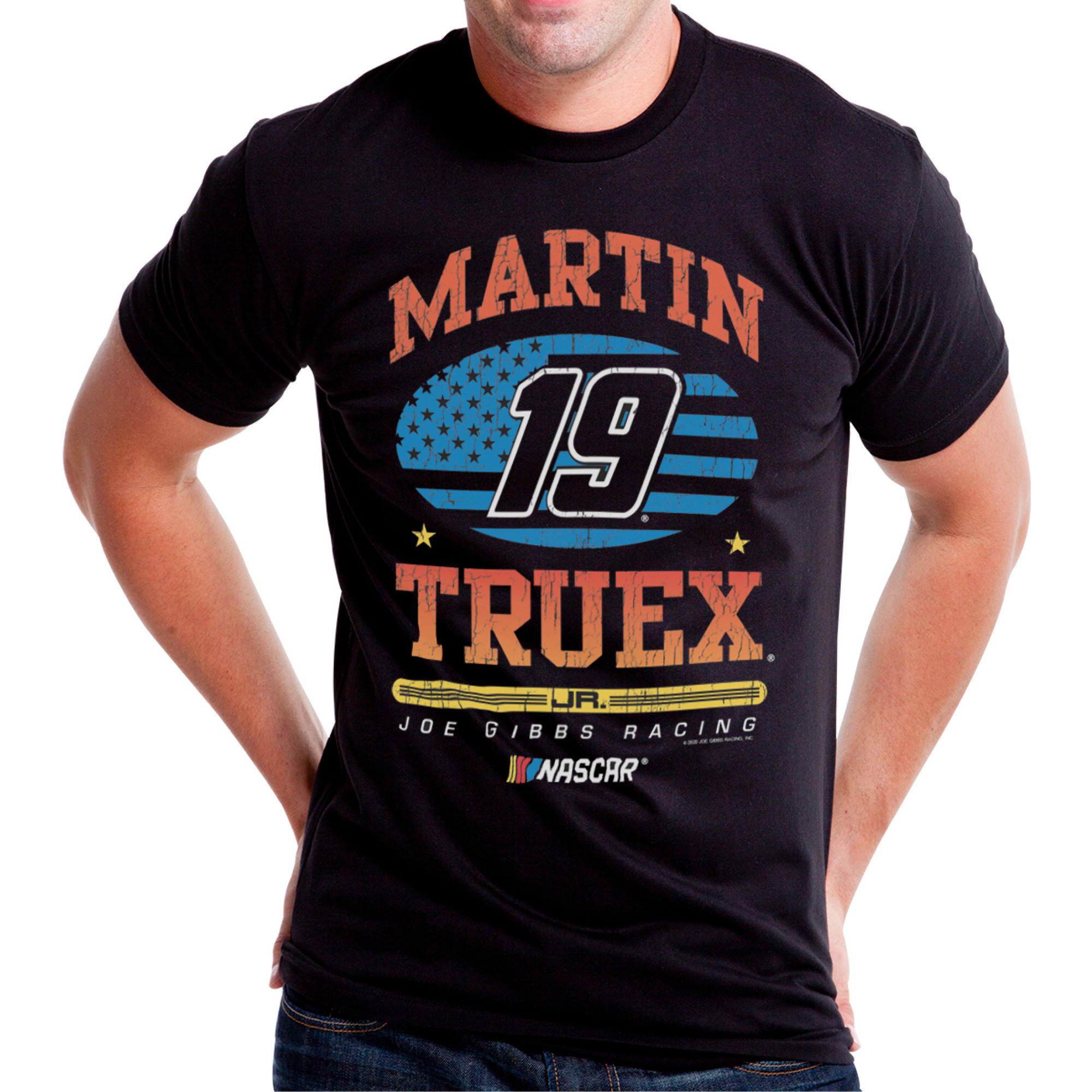 NASCAR Mens Classic Crew Tee - Martin Truex Jr - 7 Black by DelSol for Men - 1 Pc T-Shirt (XL)