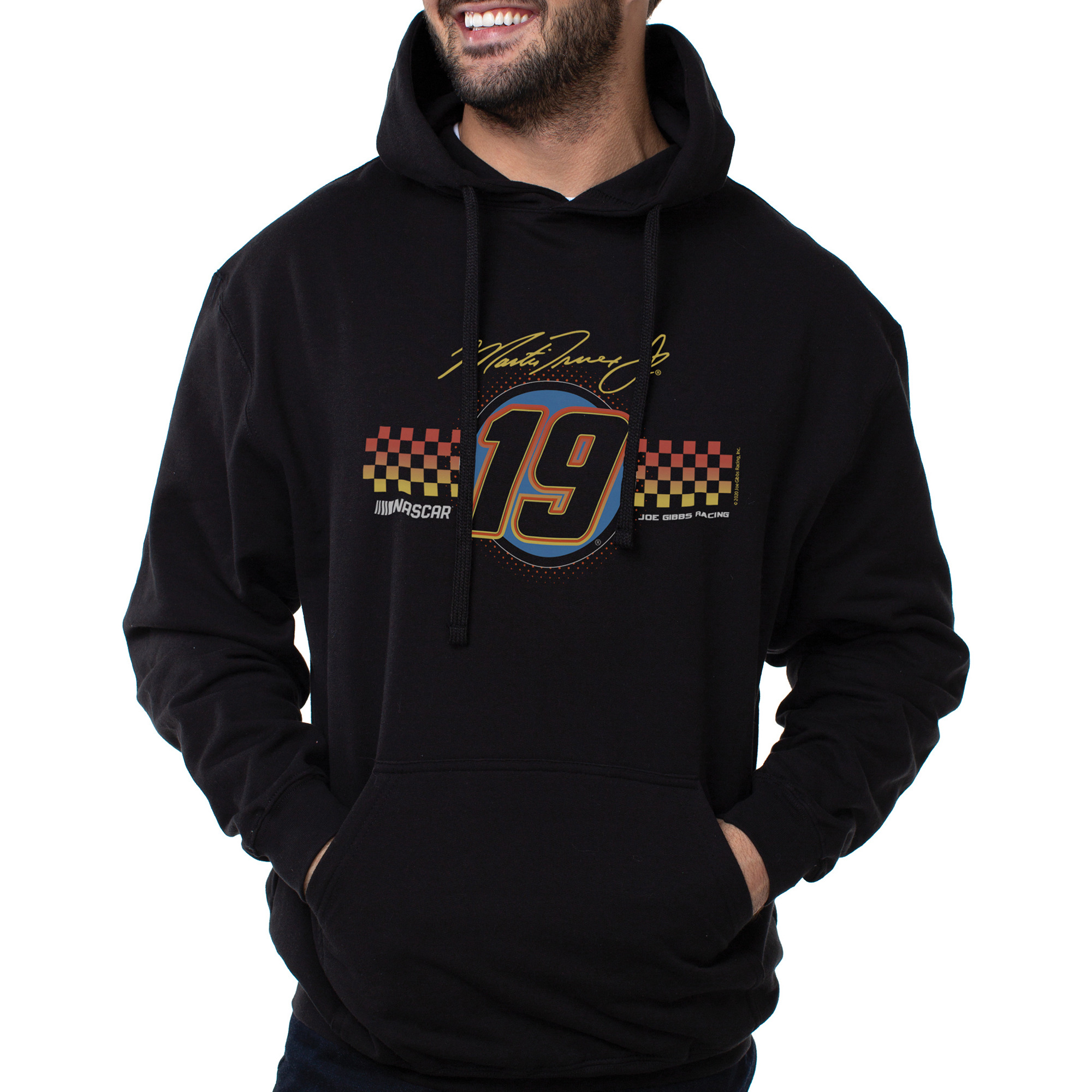 NASCAR Hooded Sweatshirt - Martin Truex Jr - 1 Black by DelSol for Men - 1 Pc T-Shirt (L)