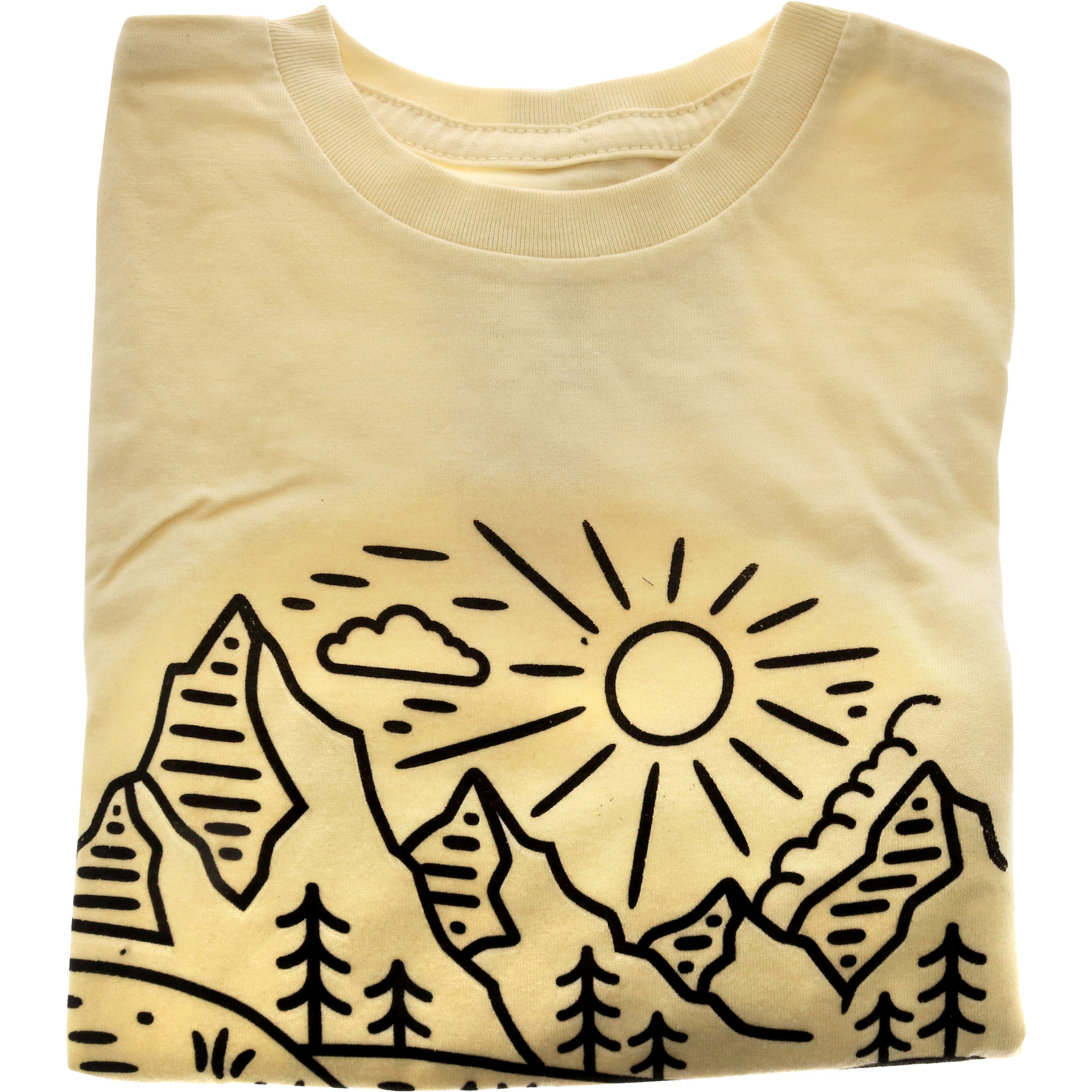 Kids Crew Tee - Fish Scene - Natural by DelSol for Kids - 1 Pc T-Shirt (YXS)
