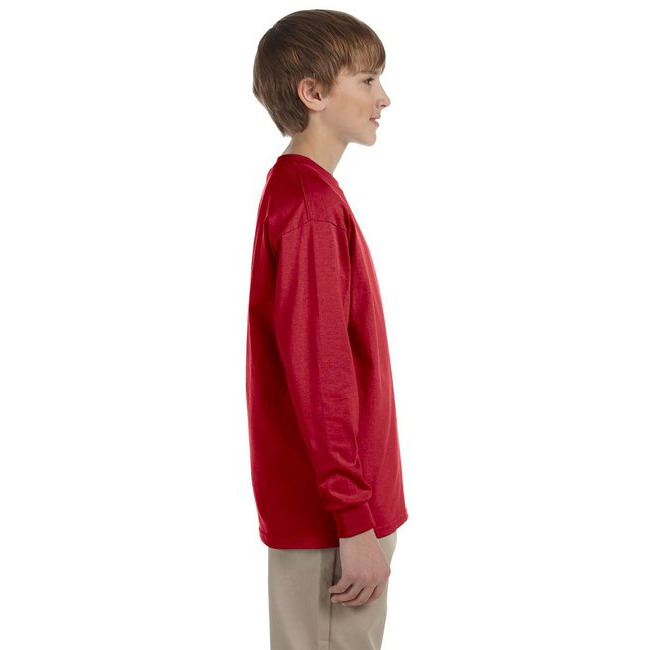 Youth DRI-POWER AcTIVE Long-Sleeve T-Shirt - FOREST gREEN - S(D0102HI3Y37)