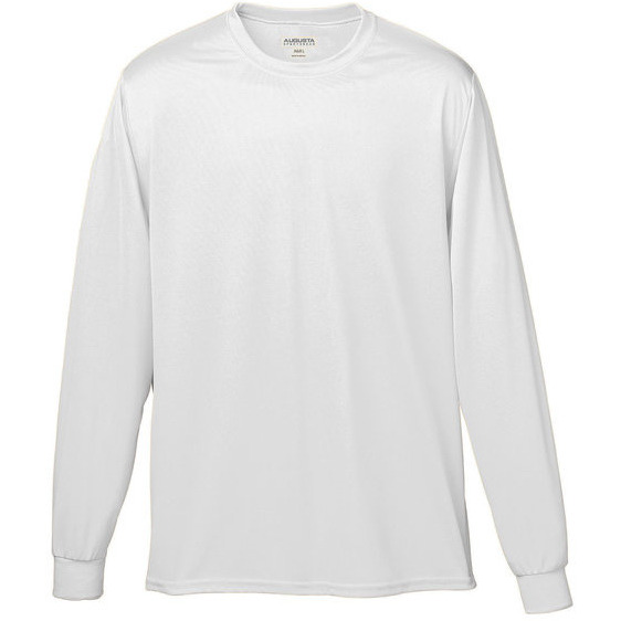 Adult Wicking Long-Sleeve T-Shirt - WHITE - L(D0102H7Y9I8)