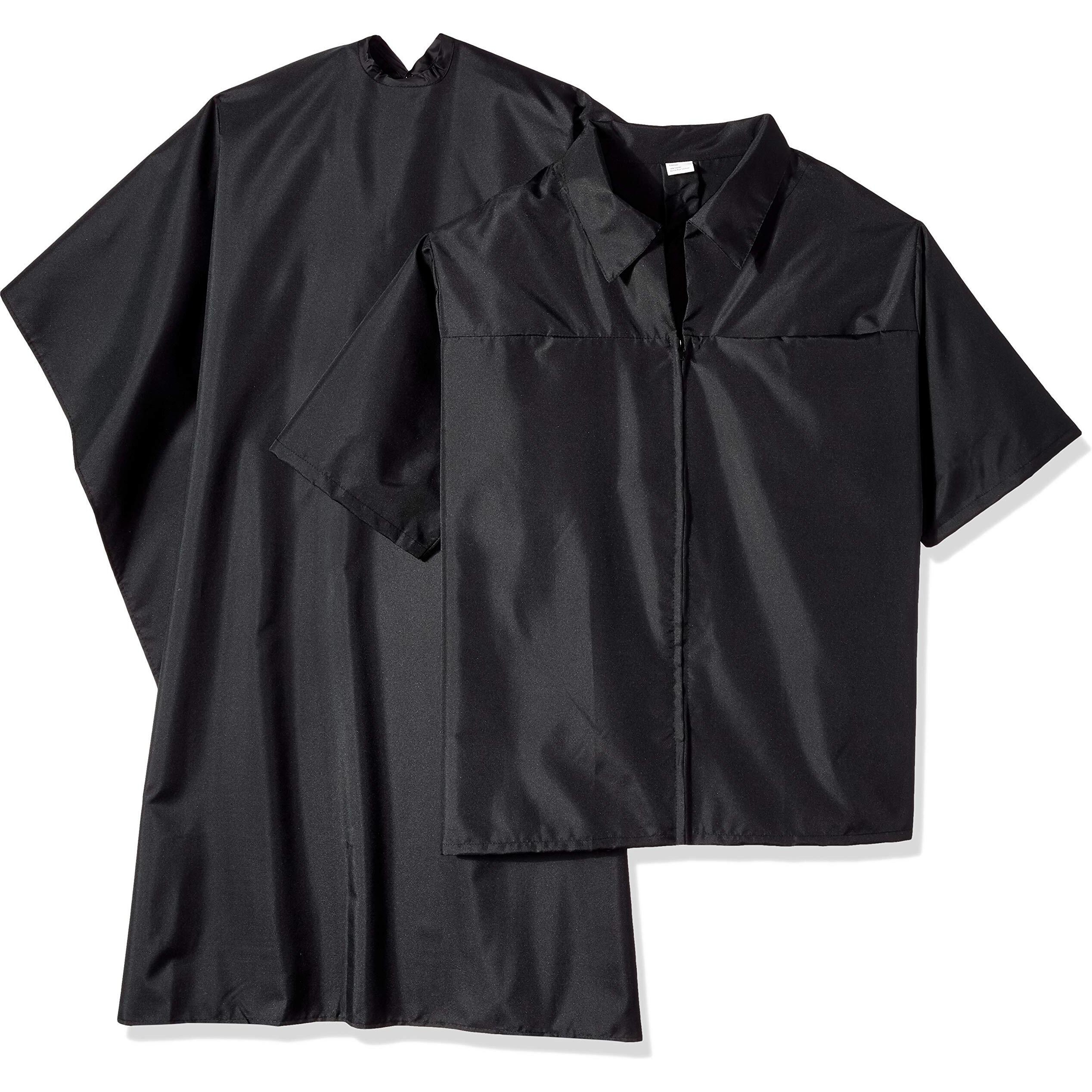 Barber Jacket and Cutting Cap Set - Black by Scalpmaster for Unisex - 2 Pc Barber Jacket, Cutting Cape
