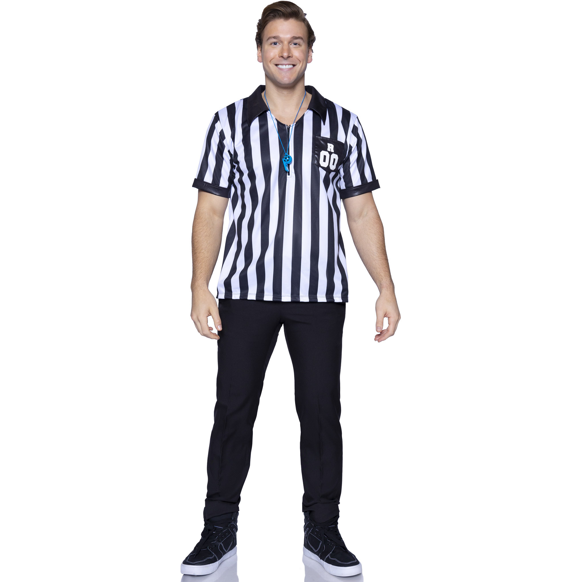 2Pc. Men's Referee Shirts W/ Whistle