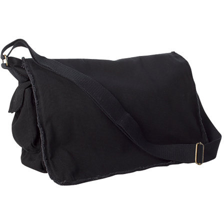 Authentic Pigment 1908 Pigment-Dyed Raw-Edge Messenger Bag
