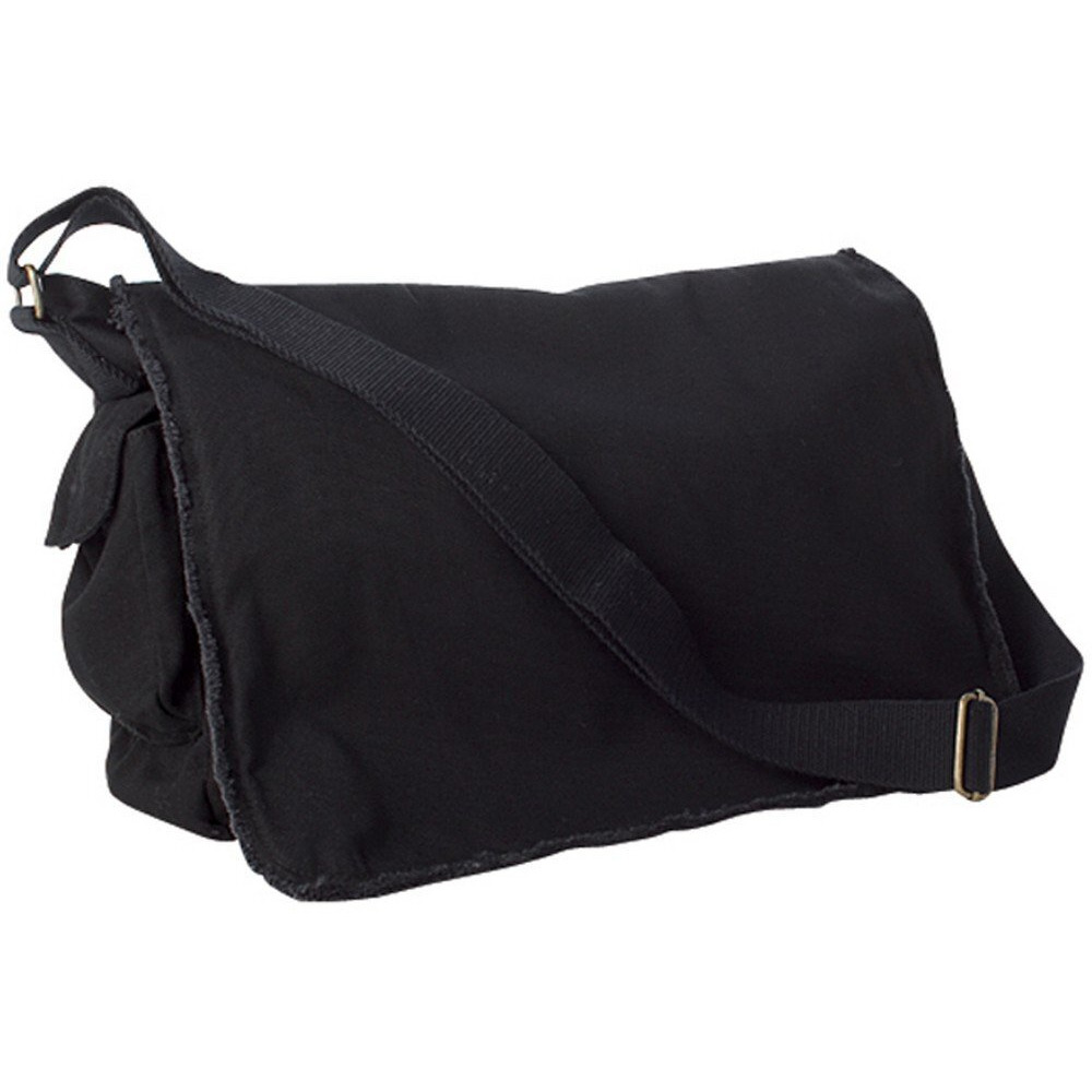 Authentic Pigment 1908 Pigment-Dyed Raw-Edge Messenger Bag
