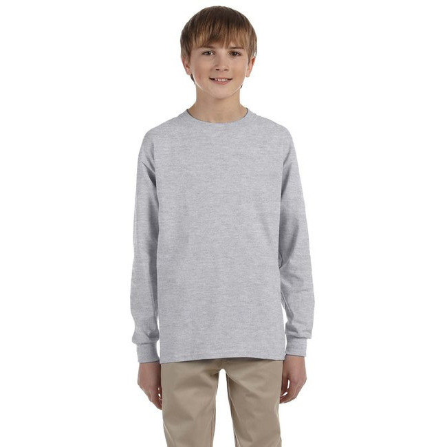 Youth DRI-POWER AcTIVE Long-Sleeve T-Shirt - FOREST gREEN - S(D0102HI3YTV)