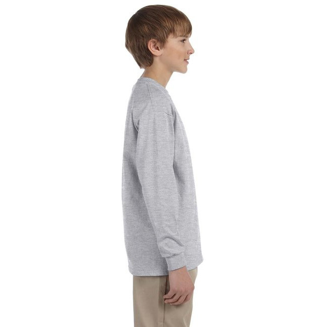 Youth DRI-POWER AcTIVE Long-Sleeve T-Shirt - FOREST gREEN - S(D0102HI3YTV)