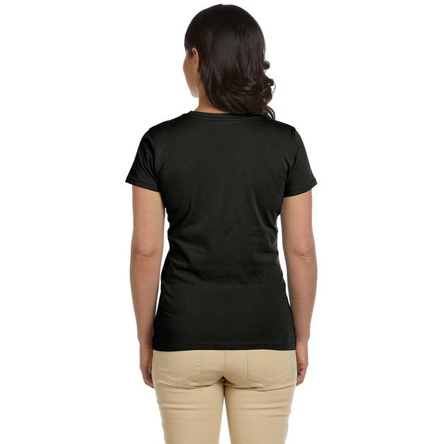 Ladies 44 oz 100% Organic cotton classic Short-Sleeve T-Shirt - BLAcK - S(D0102H7ZQ12)
