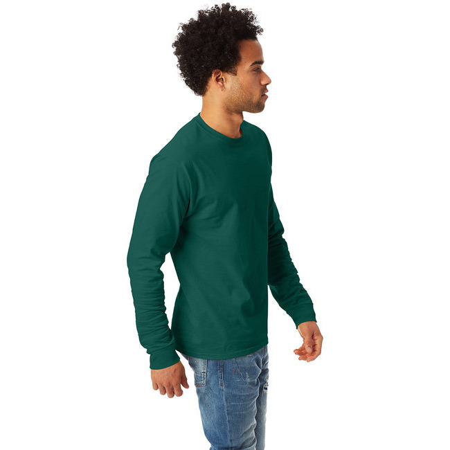 Unisex 61 oz Tagless Long-Sleeve T-Shirt - ASH - S(D0102H7K33T)