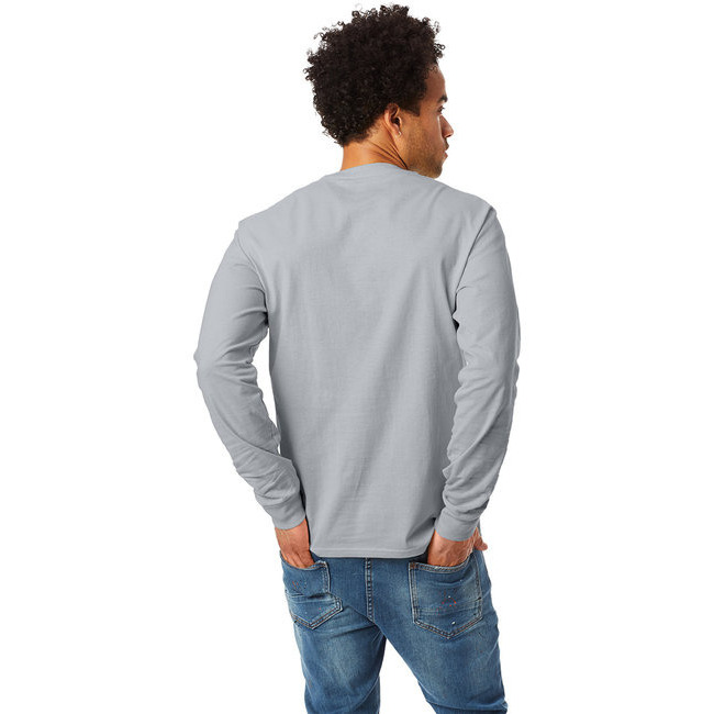 Unisex 61 oz Tagless Long-Sleeve T-Shirt - ASH - S(D0102H7NH92)