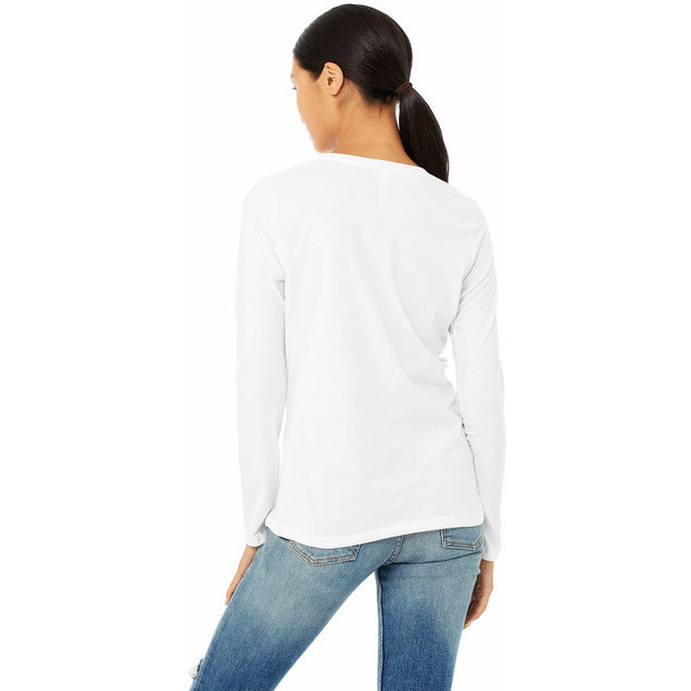 Ladies Jersey Long-Sleeve T-Shirt - BLAcK - S(D0102H78KMT)