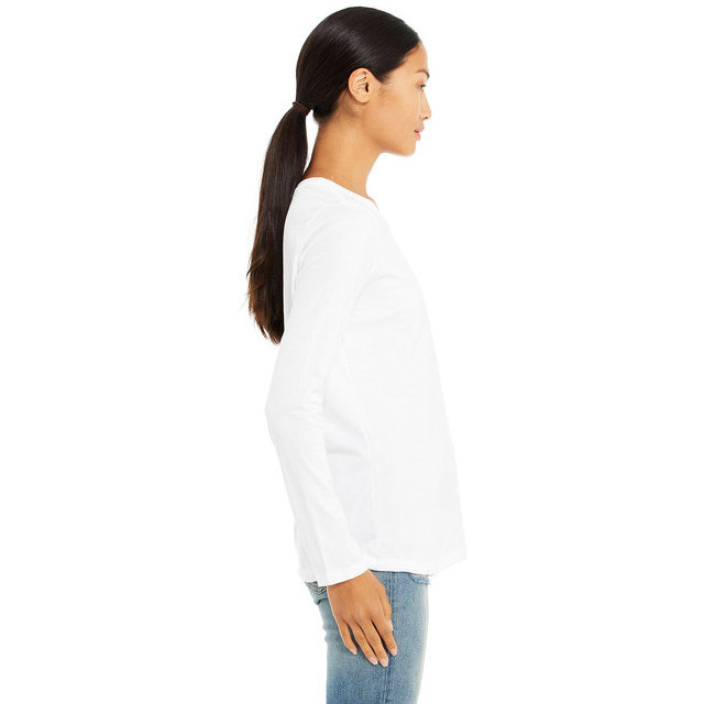 Ladies Jersey Long-Sleeve T-Shirt - BLAcK - S(D0102H78KMT)
