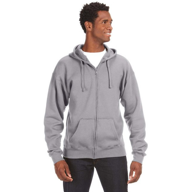 Adult Premium Full-Zip Fleece Hooded Sweatshirt - OXFORD - S(D0102H7833X)