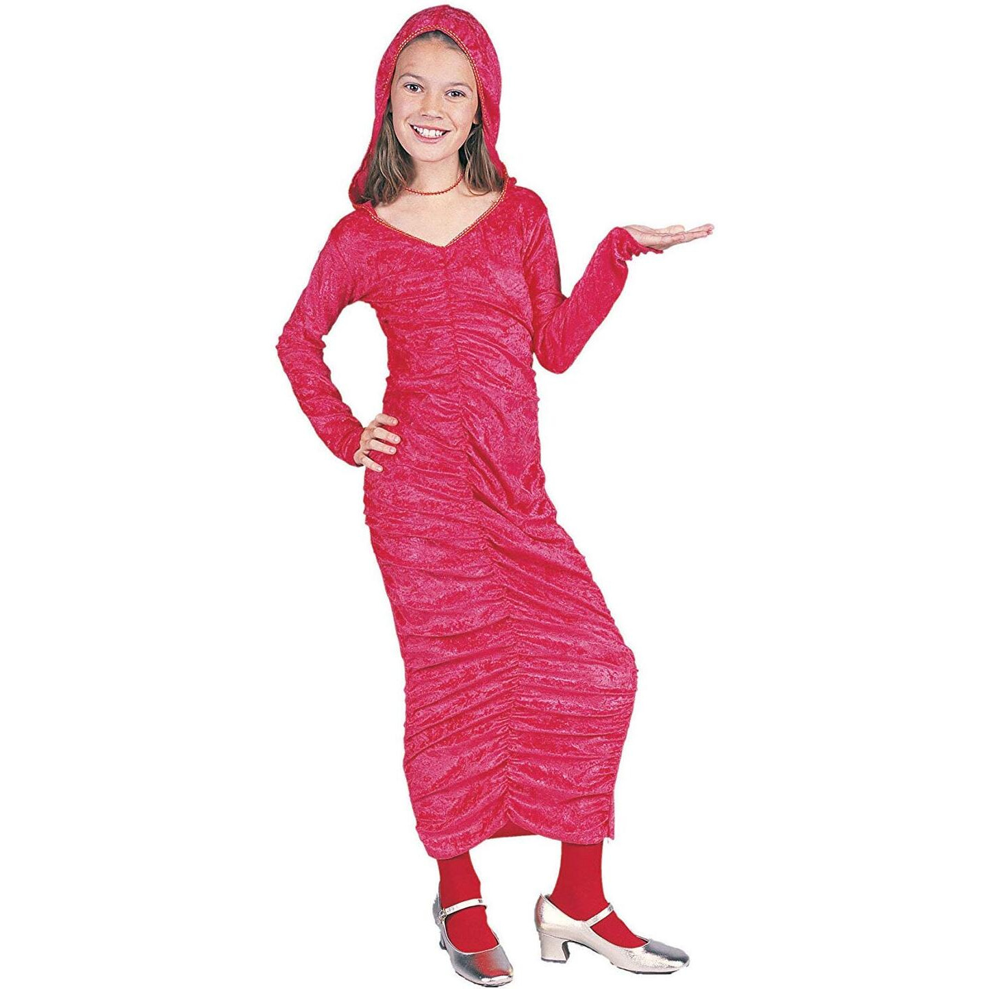 RED DRESS W/HOOD-CHD LARGE