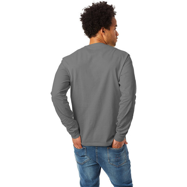 Unisex 61 oz Tagless Long-Sleeve T-Shirt - ASH - S(D0102H7KV26)