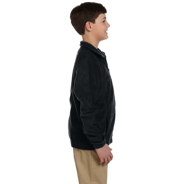 Youth 8 oz Full-Zip Fleece - SAFETY YELLOW - S(D0102H76TDJ)