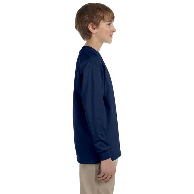 Youth DRI-POWER AcTIVE Long-Sleeve T-Shirt - FOREST gREEN - S(D0102HI3Y3g)
