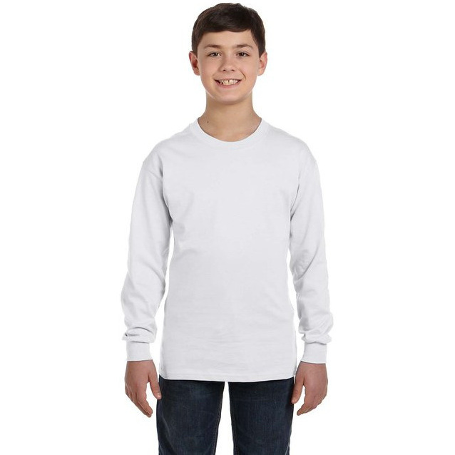 Youth Authentic-T Long-Sleeve T-Shirt - BLAcK - XS(D0102H2HX6V)