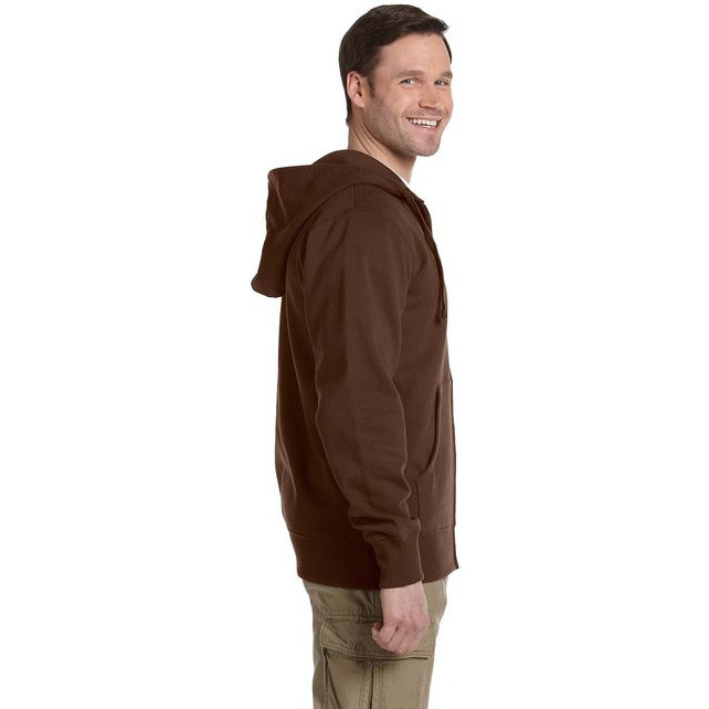 Mens OrganicRecycled Full-Zip Hooded Sweatshirt - BLAcK - 2XL(D0102H7ZgS8)