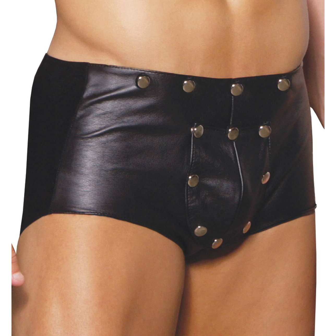 LEATHER SHORTS WITH BREAK AWAY BLACK S