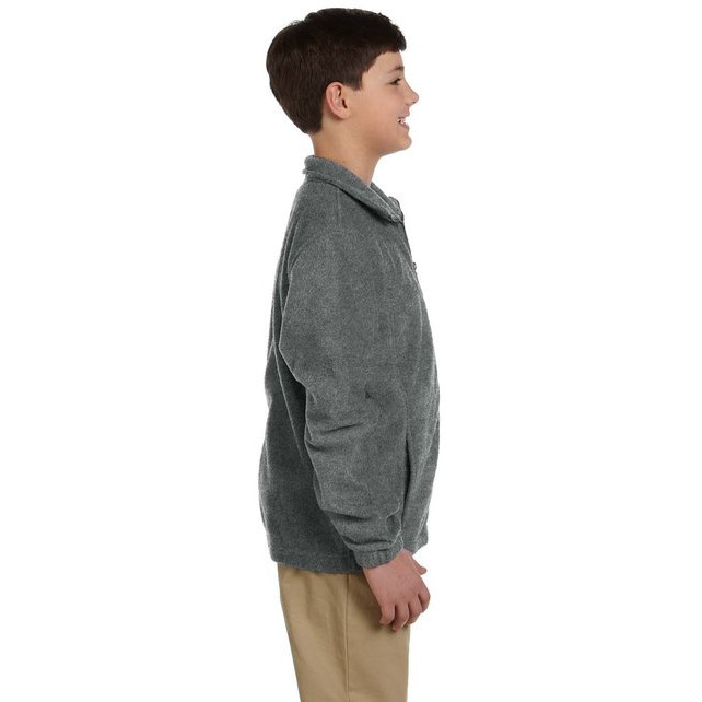 Youth 8 oz Full-Zip Fleece - SAFETY YELLOW - S(D0102H76TM2)