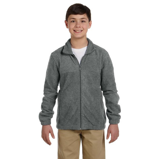 Youth 8 oz Full-Zip Fleece - SAFETY YELLOW - S(D0102H76TM6)