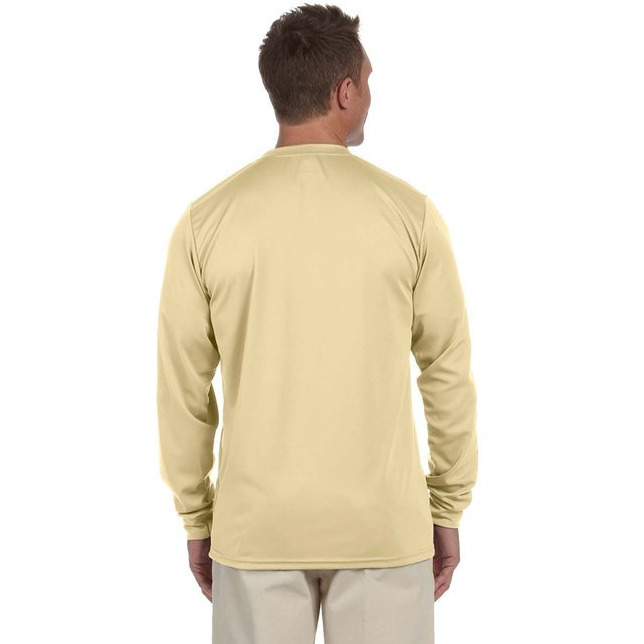 Adult Wicking Long-Sleeve T-Shirt - WHITE - L(D0102H7Y9S8)