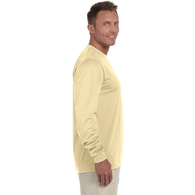 Adult Wicking Long-Sleeve T-Shirt - WHITE - L(D0102H7Y9S8)
