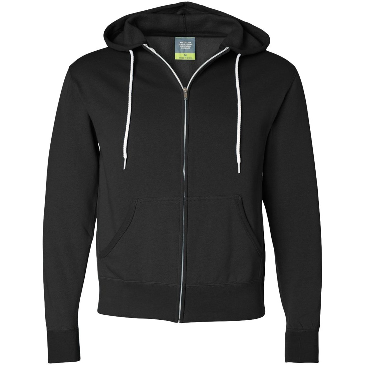 Independent Trading Co. Unisex Sherpa-Lined Hooded Sweatshirt - Black, XL