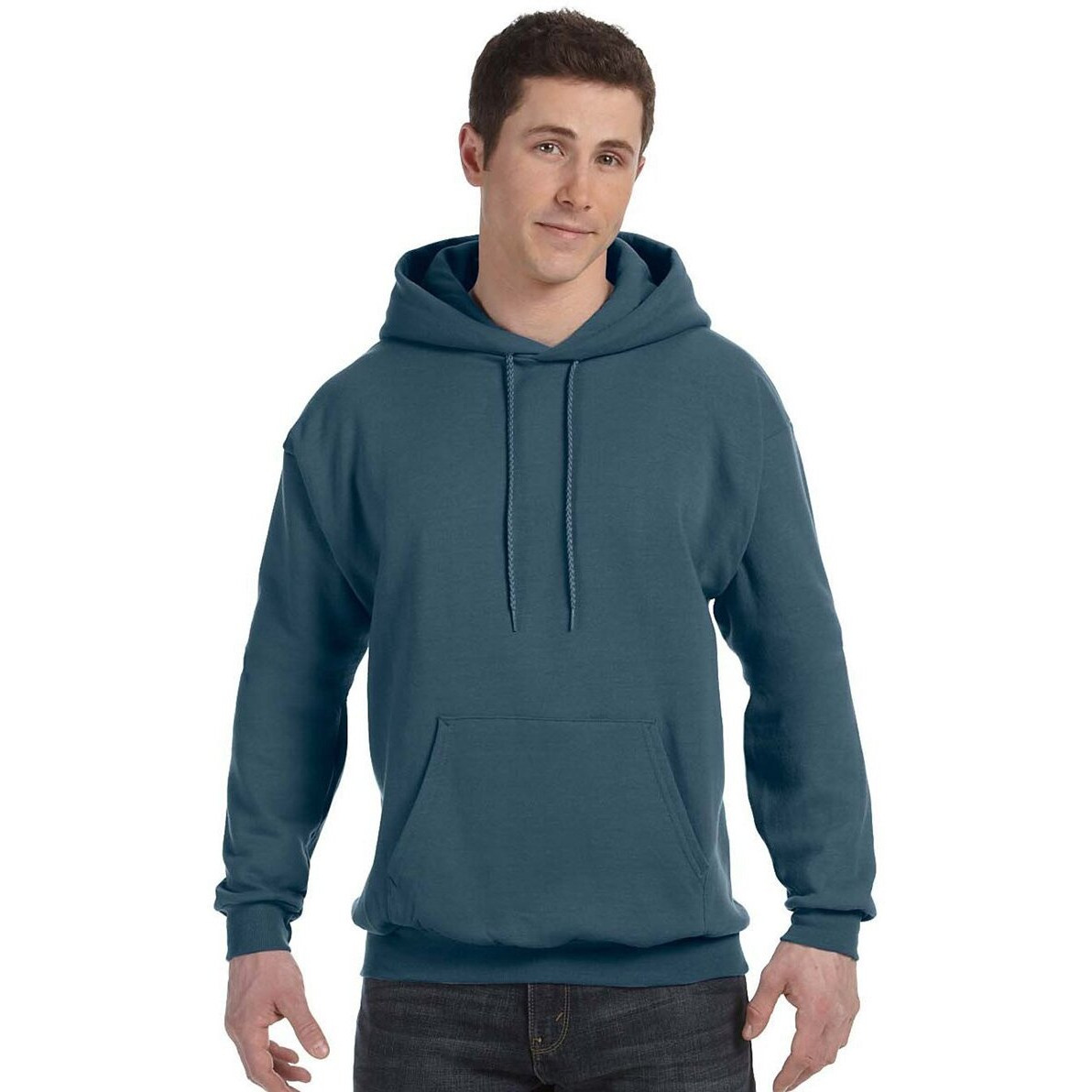 Unisex Ecosmart 5050 Pullover Hooded Sweatshirt - WHITE - S(D0102H7K61P)